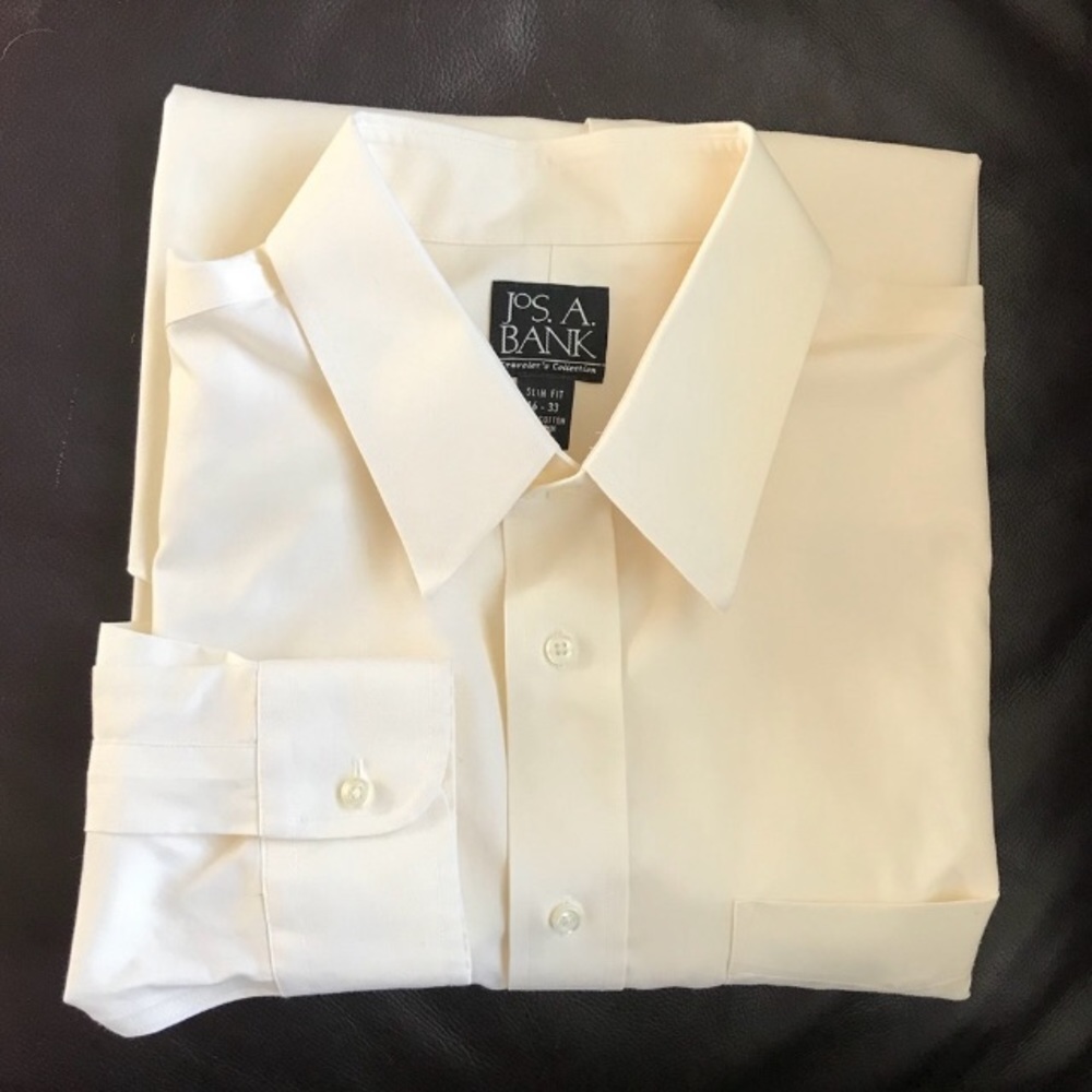 Joseph A Banks Dress Shirt Long Sleeve Button Down Slim Fit 16 / 33 EUC